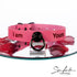 YOU  Personalisiertes Halsband mit O-Ring und Wunschtext, individuell erstellt. Verschiedene Farben, italienisches Premium Vacchetta Leder